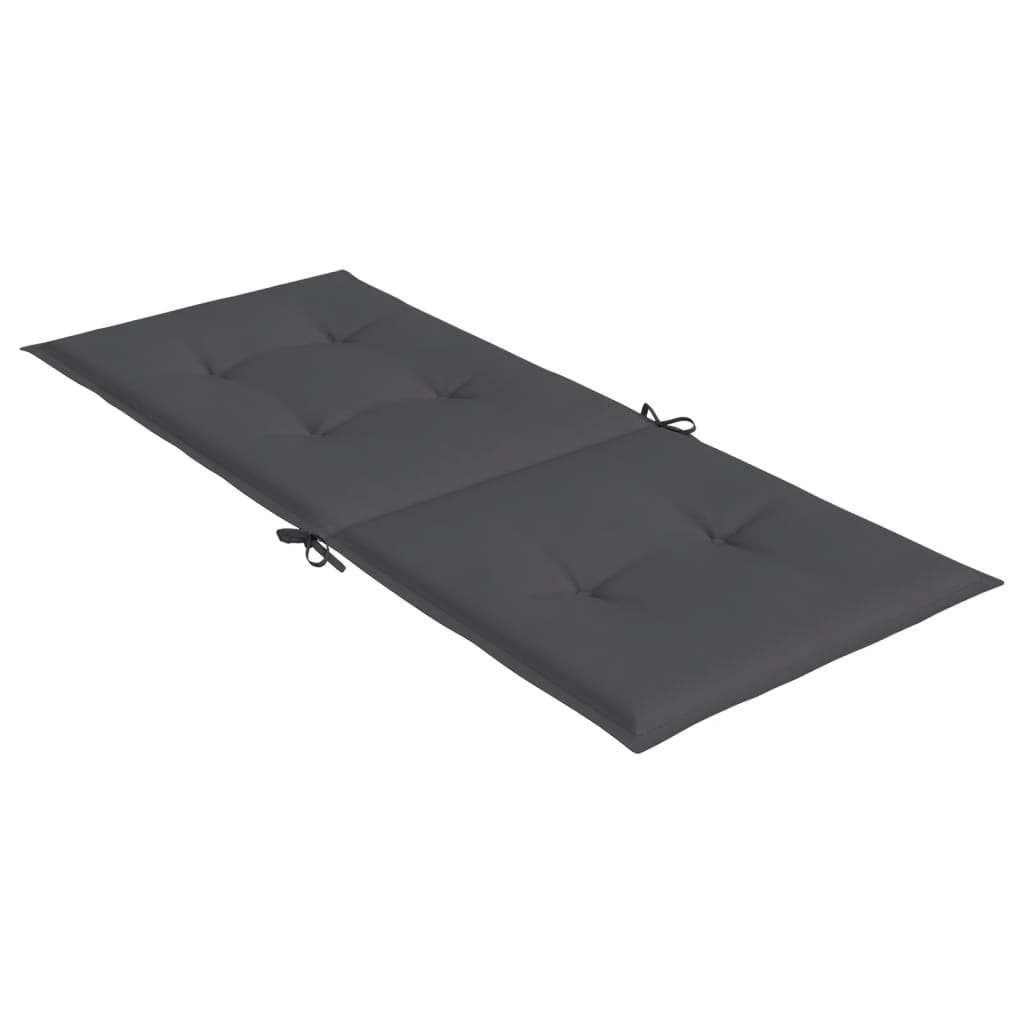 vidaXL Coussins de chaise de jardin à dossier haut lot de 6 anthracite