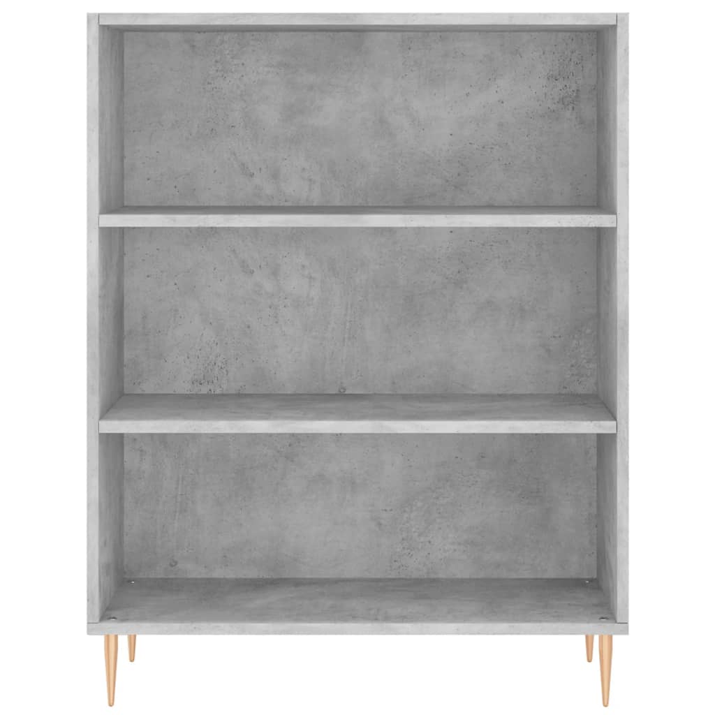 vidaXL Bibliothèque gris béton 69,5x32,5x90 cm bois d'ingénierie