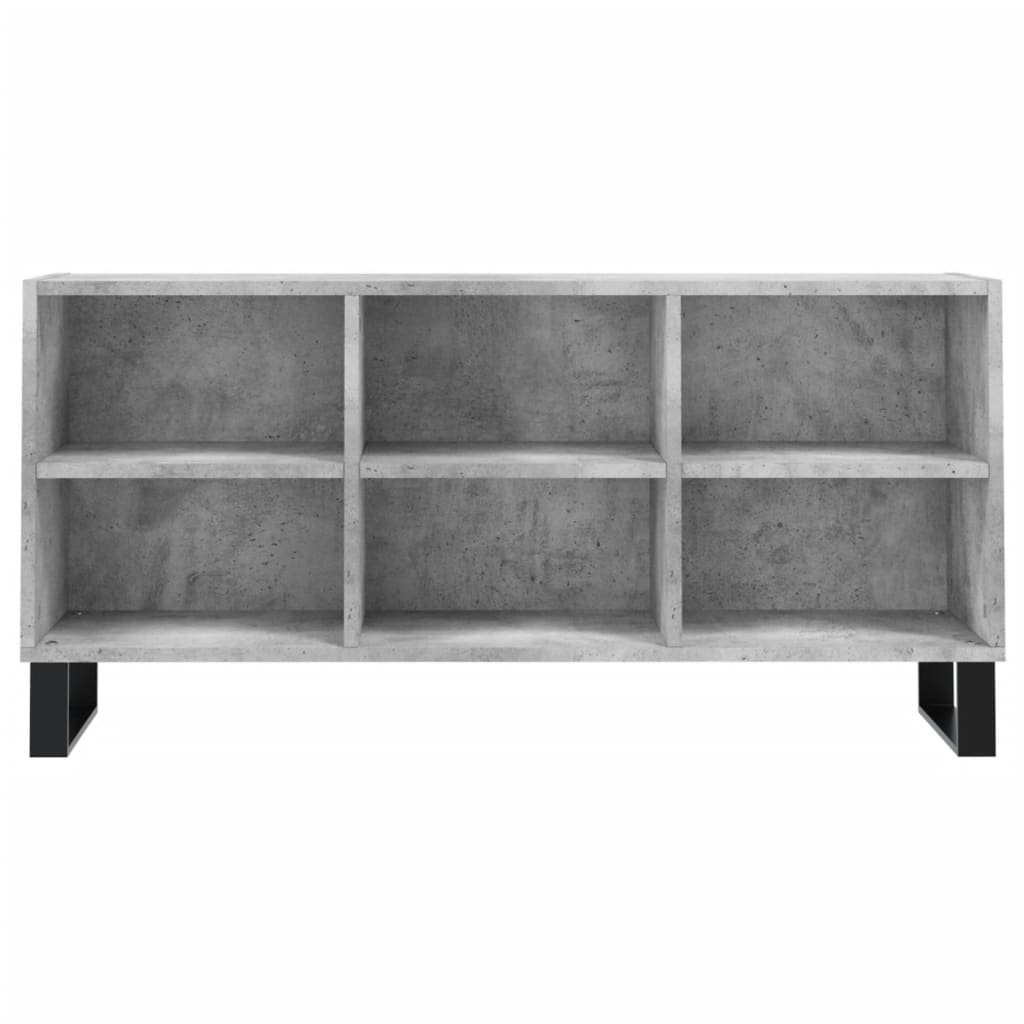 vidaXL Meuble TV gris béton 103,5x30x50 cm bois d'ingénierie