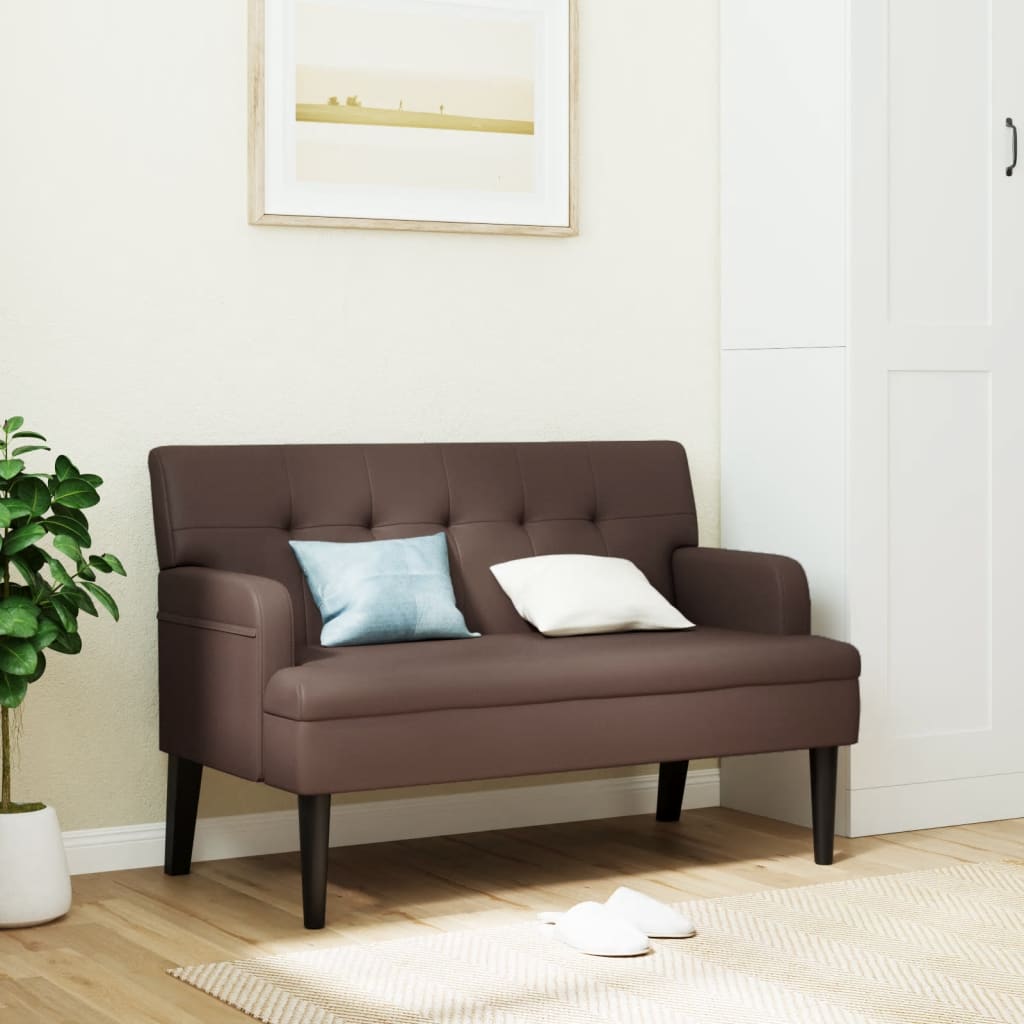 vidaXL Banc avec dossier marron 112x65,5x75 cm similicuir