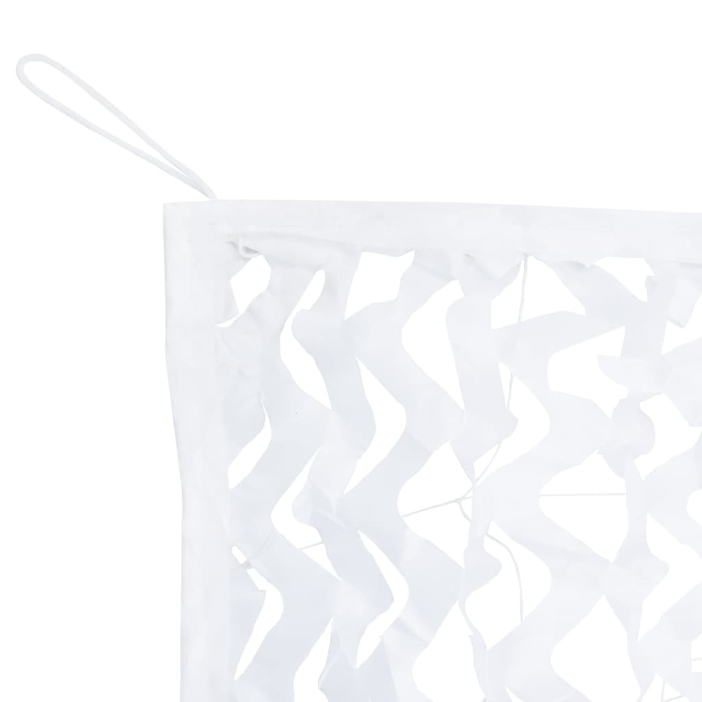 vidaXL Filet de camouflage avec sac de rangement 506x279 cm blanc