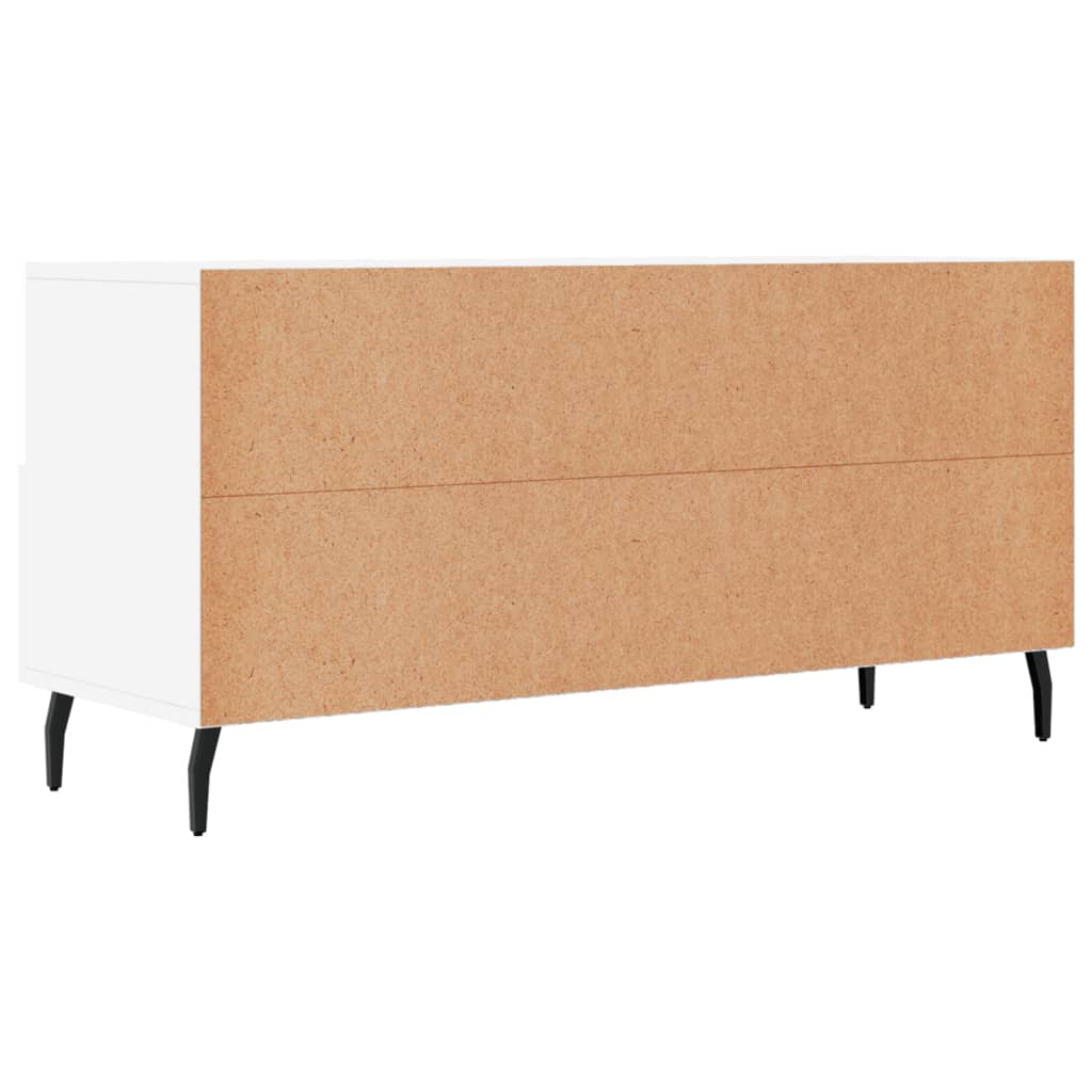 vidaXL Meuble TV blanc 102x36x50 cm bois d'ingénierie