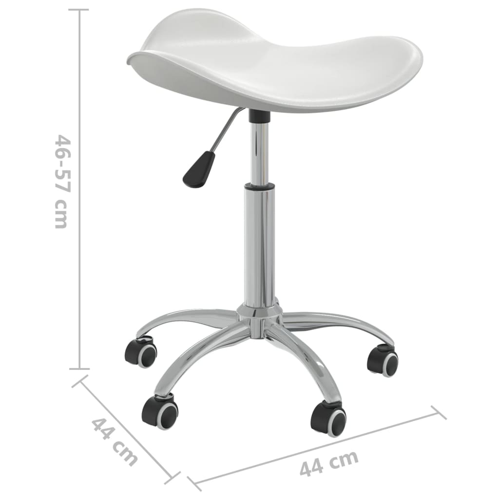 vidaXL Chaise pivotante de salle à manger Blanc Similicuir