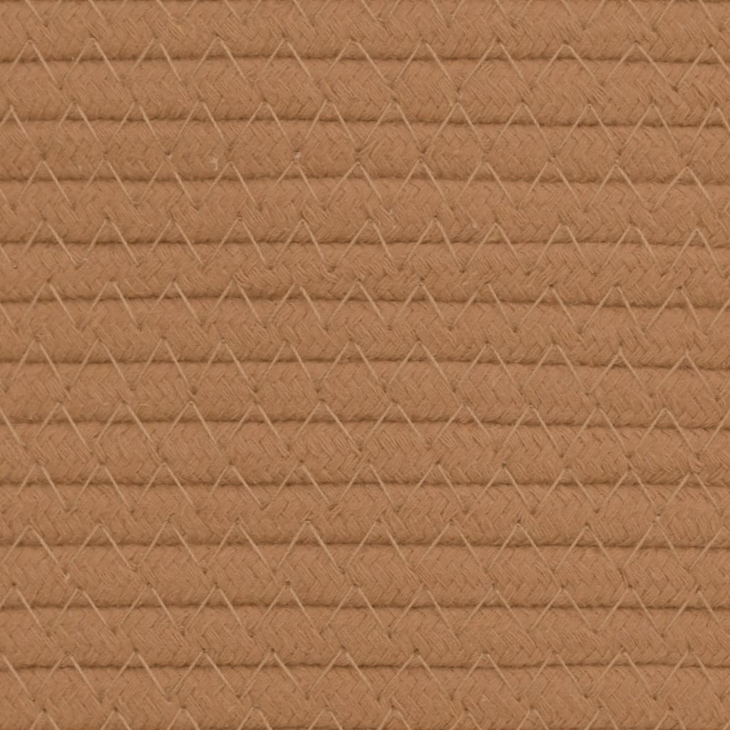 vidaXL Paniers de rangement 2 pcs marron et blanc Ø24x18 cm coton