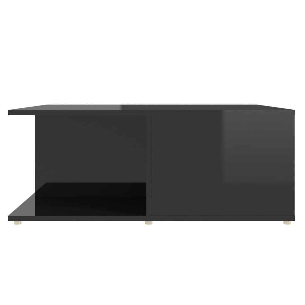 vidaXL Table basse Noir brillant 80x80x31 cm Aggloméré