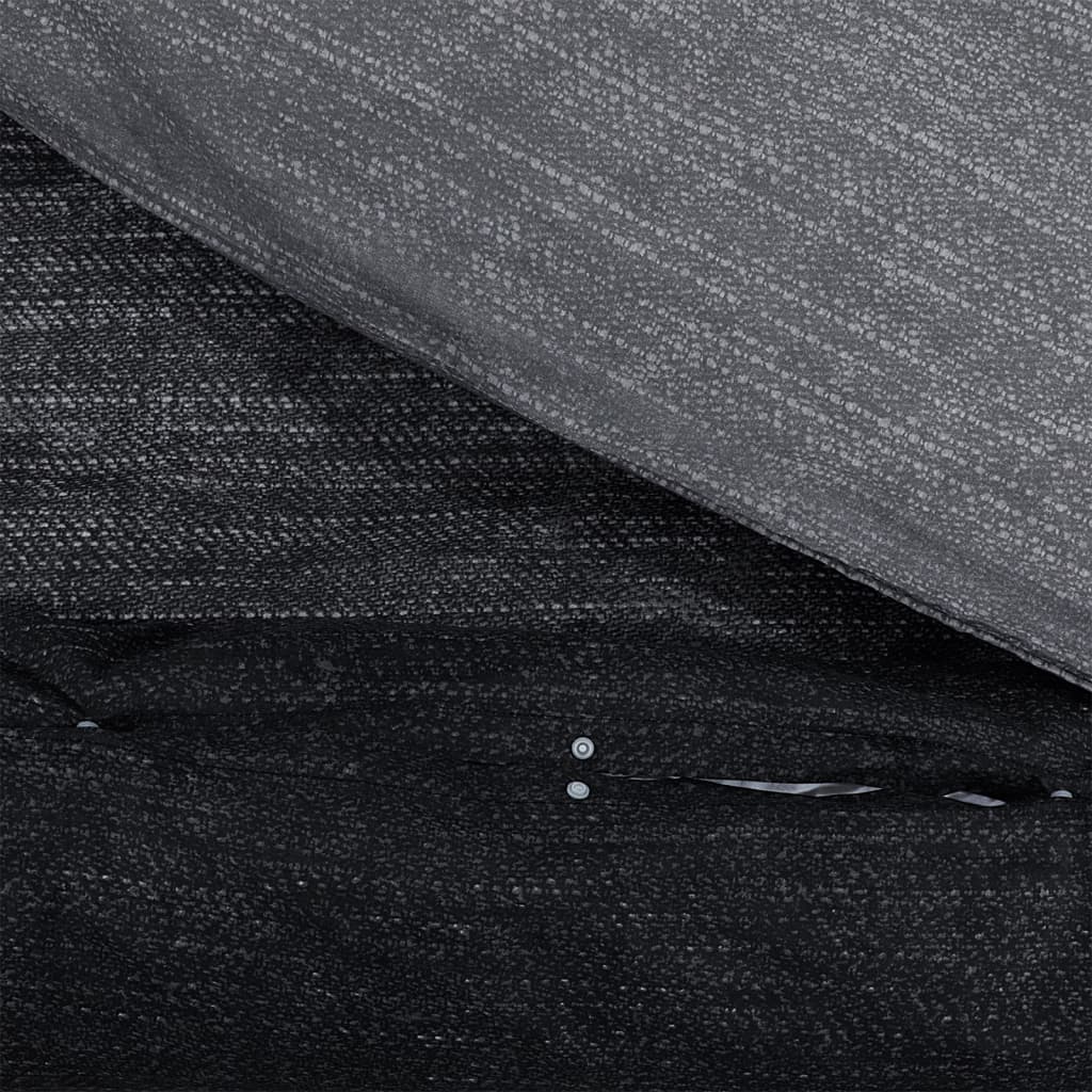 vidaXL Ensemble de housse de couette gris foncé 140x200 cm Coton