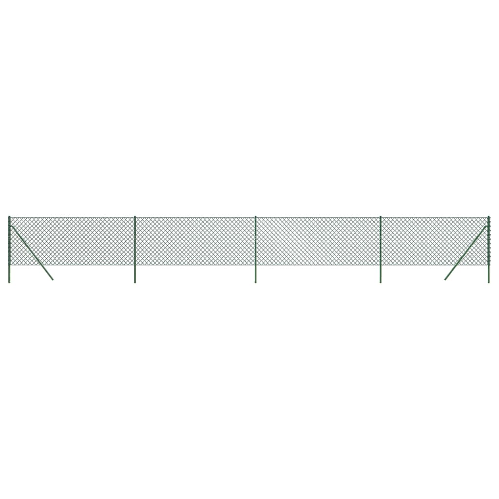 vidaXL Clôture en mailles de chaîne vert 0,8x10 m