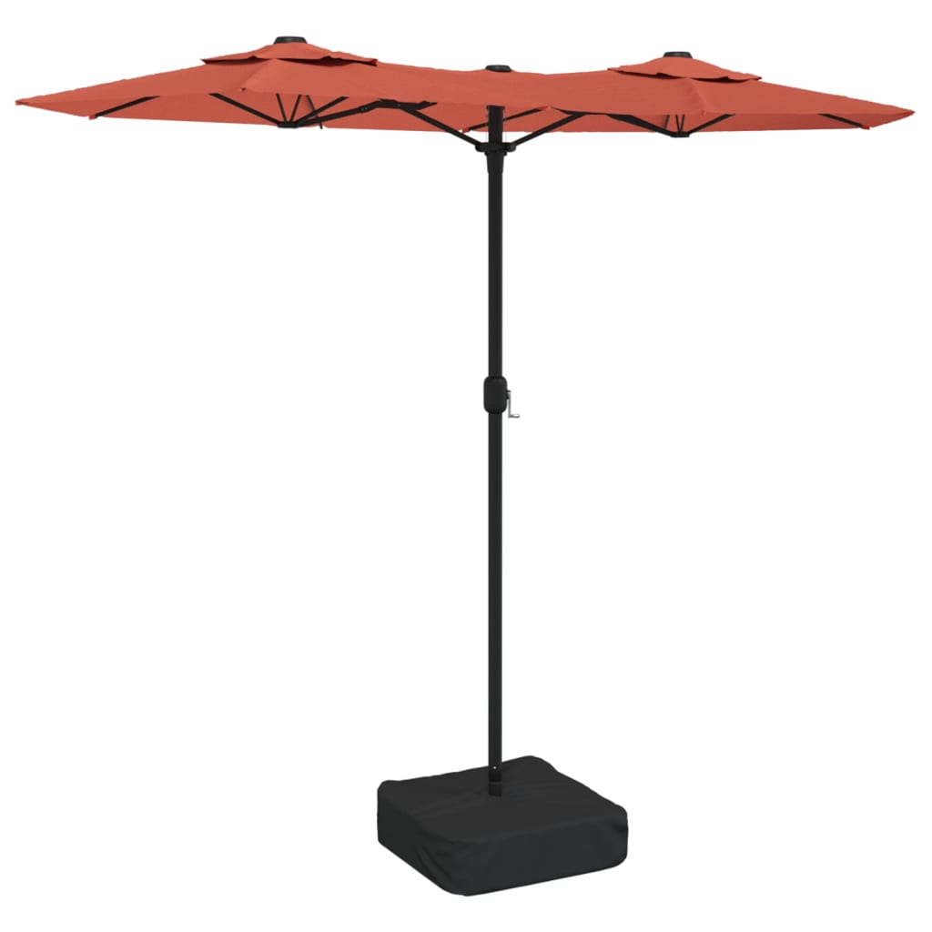 vidaXL Parasol de jardin à double tête terre cuite 316x240 cm