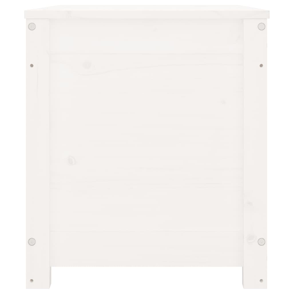 vidaXL Boîte de rangement Blanc 80x40x45,5 cm Bois massif de pin