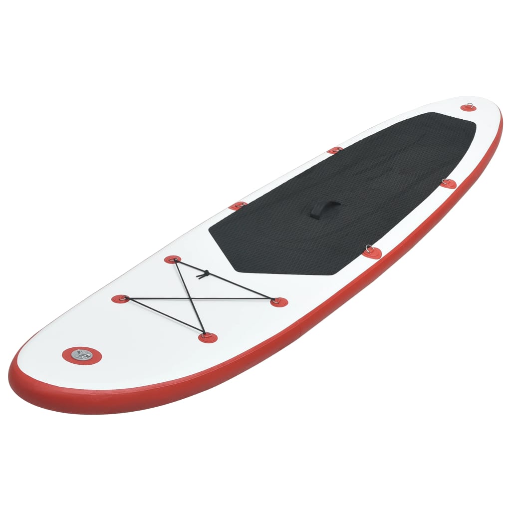 vidaXL Stand Up Paddle Planche à rame gonflable Rouge et blanc