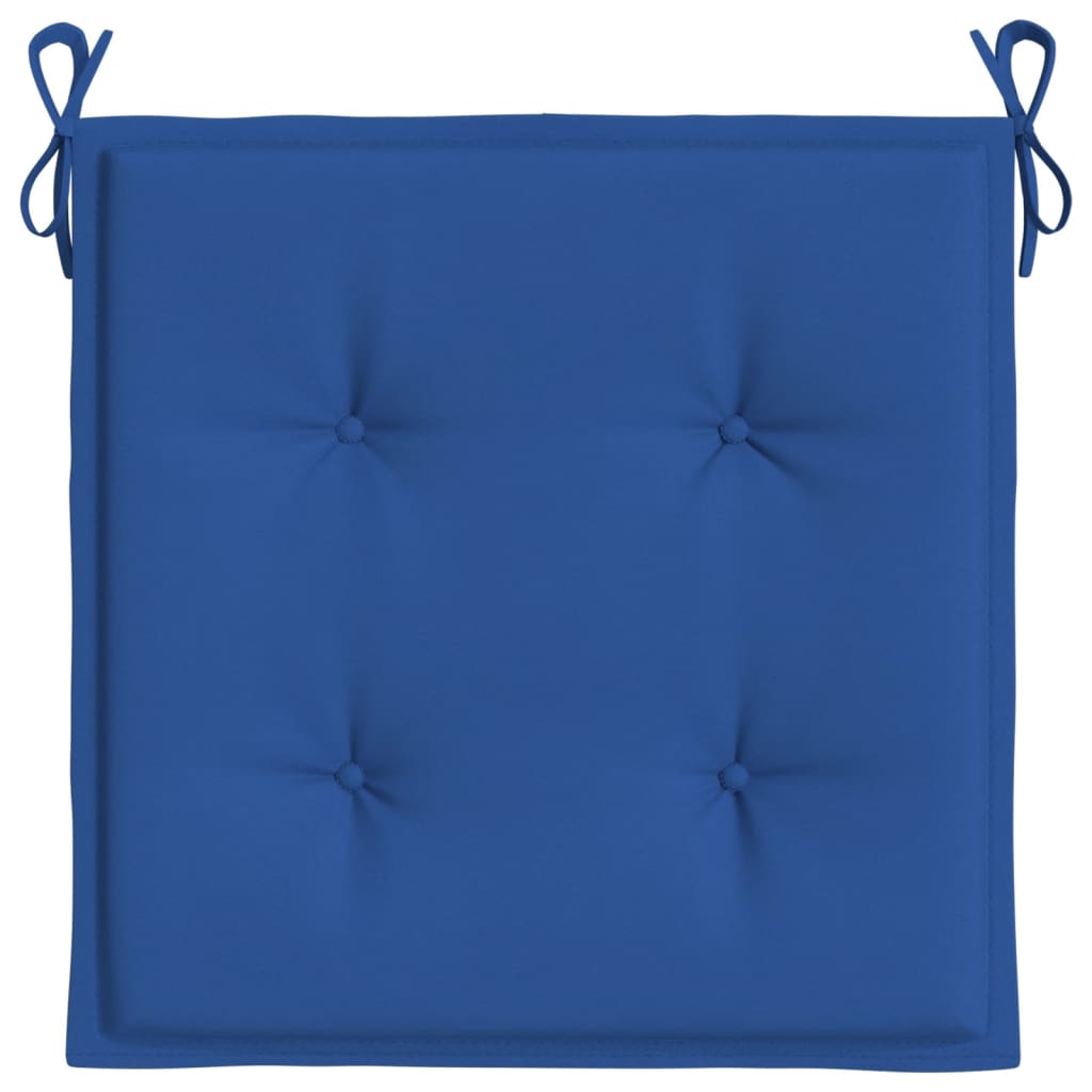 vidaXL Coussins de chaise de jardin 6 pcs bleu royal 50x50x3 cm