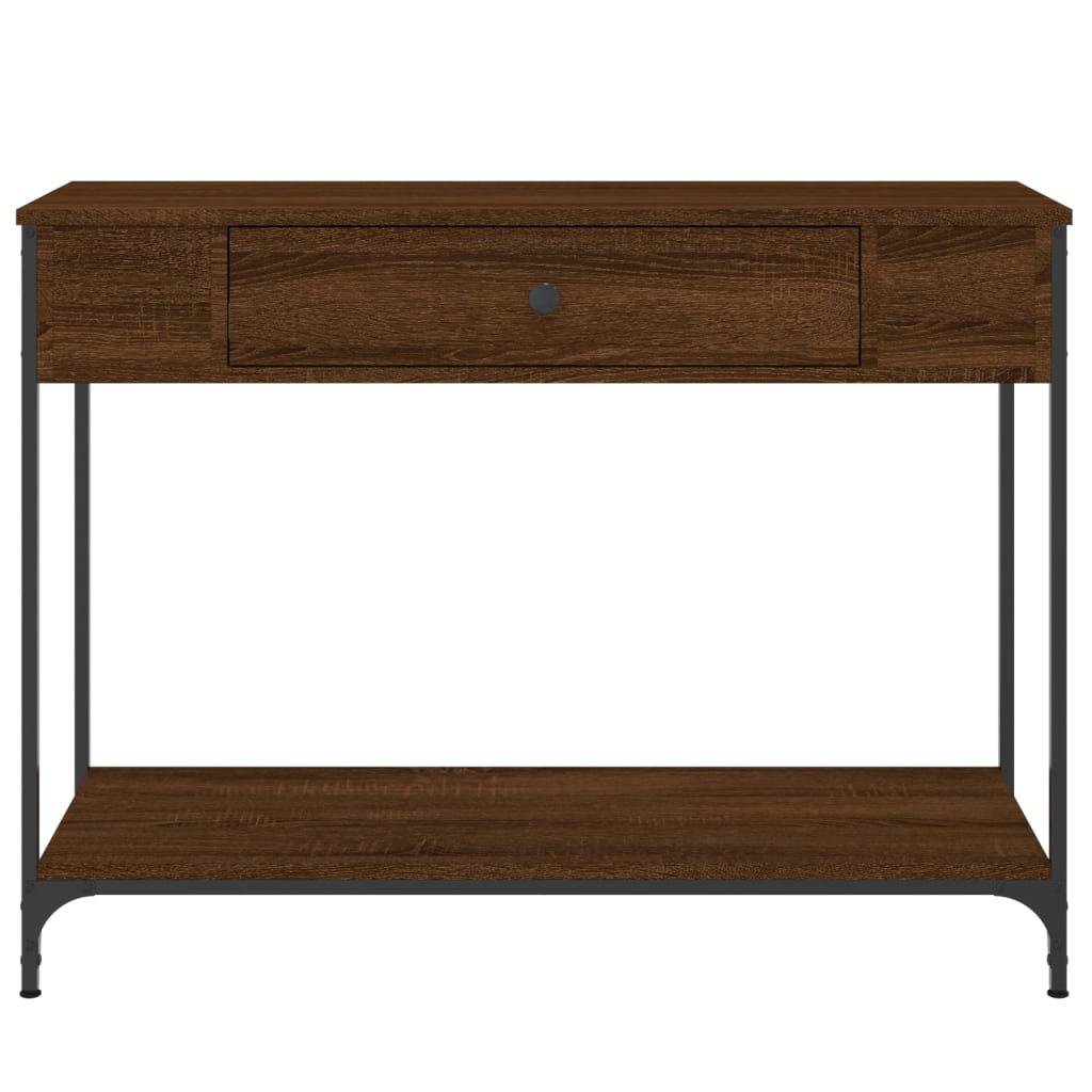 vidaXL Table console chêne marron 100x34,5x75 cm bois d'ingénierie