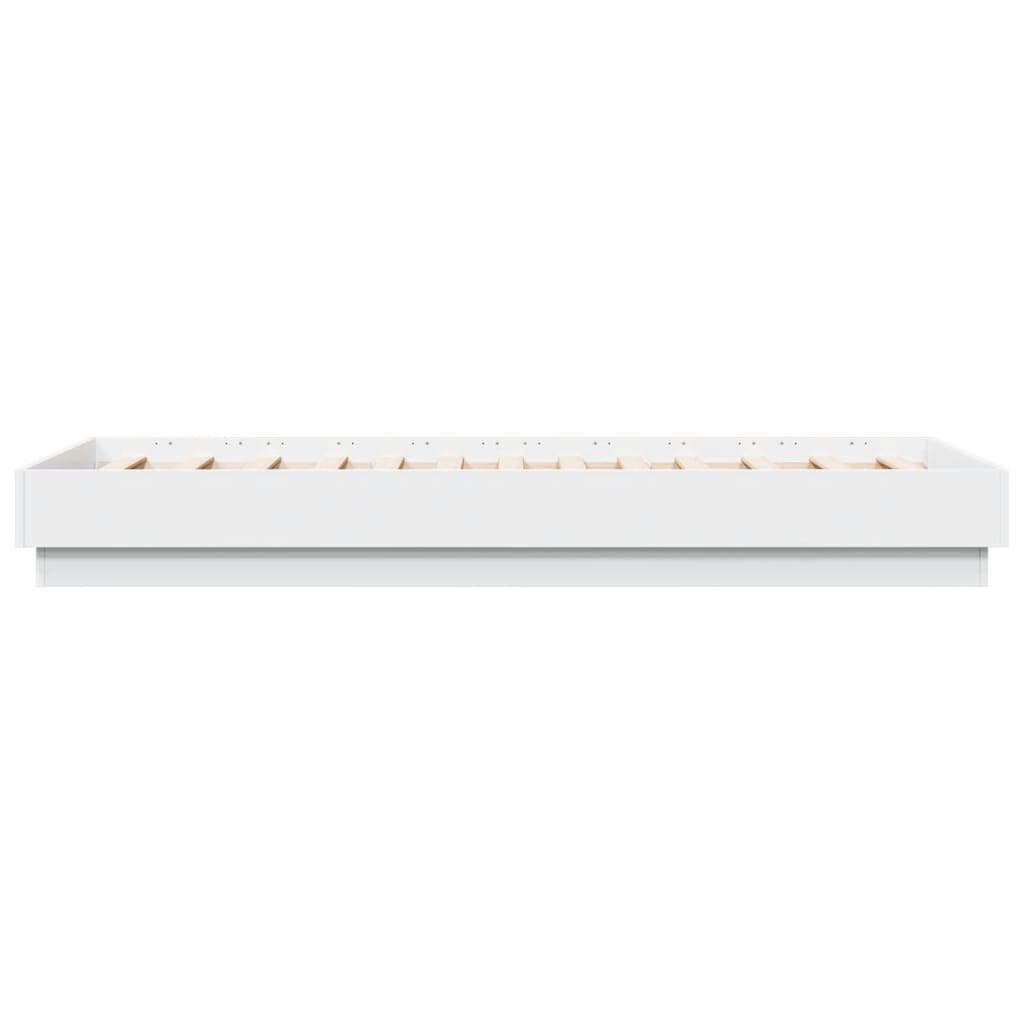 vidaXL Cadre de lit avec lumières LED blanc 90x190 cm