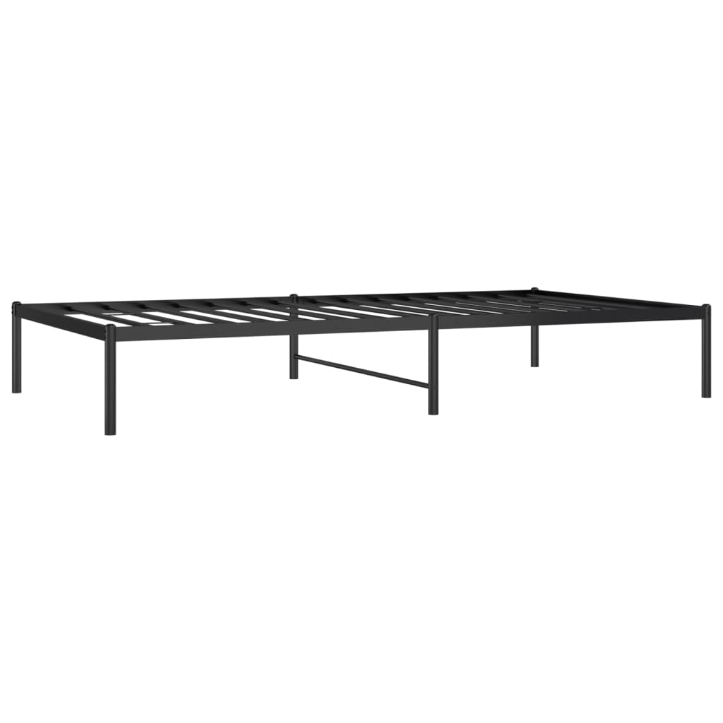 vidaXL Cadre de lit métal sans matelas noir 107x203 cm