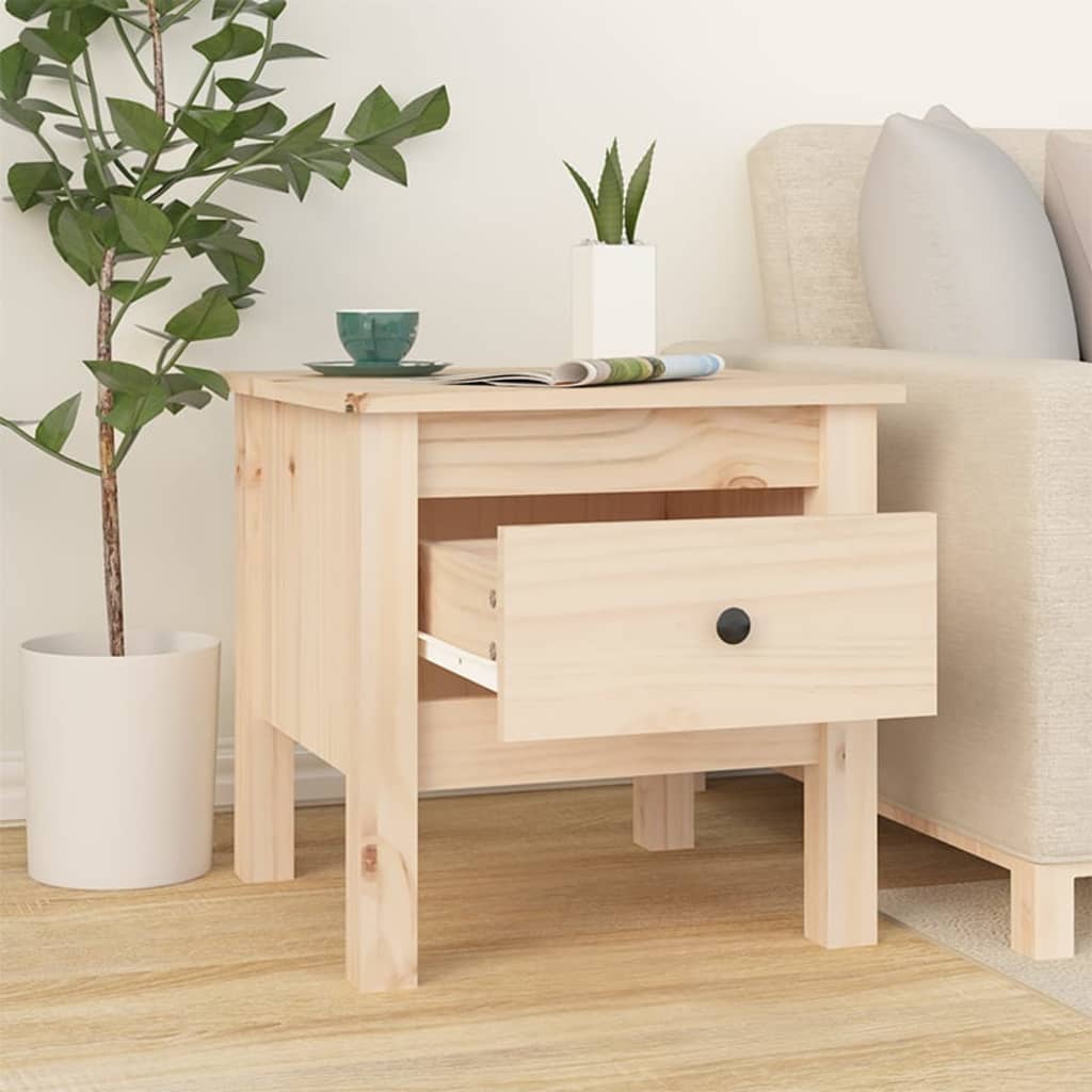 vidaXL Table d'appoint 40x40x39 cm Bois massif de pin