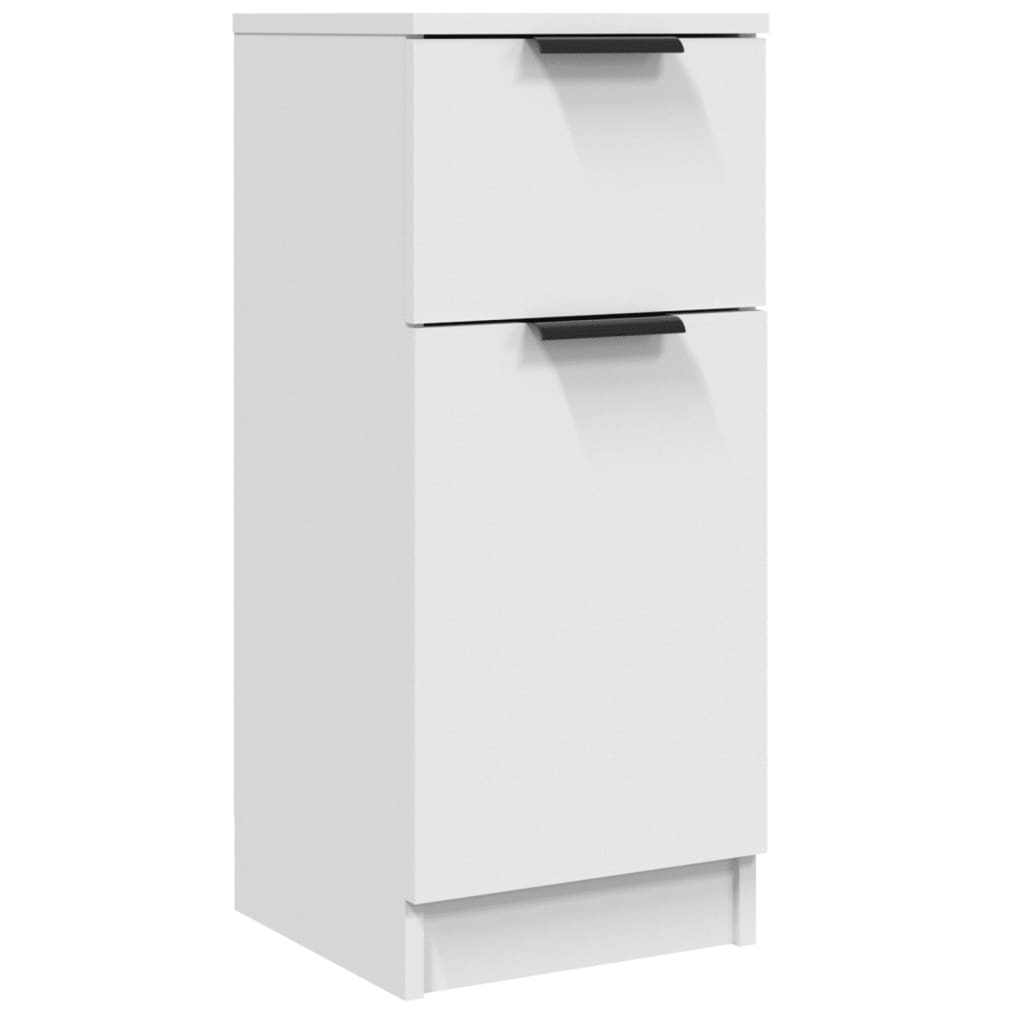 vidaXL Buffets 2 pcs blanc 30x30x70 cm bois d'ingénierie