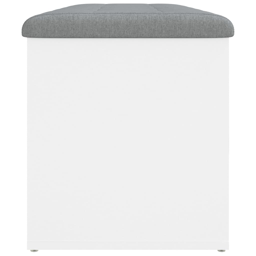 vidaXL Banc de rangement blanc 102x42x45 cm bois d'ingénierie