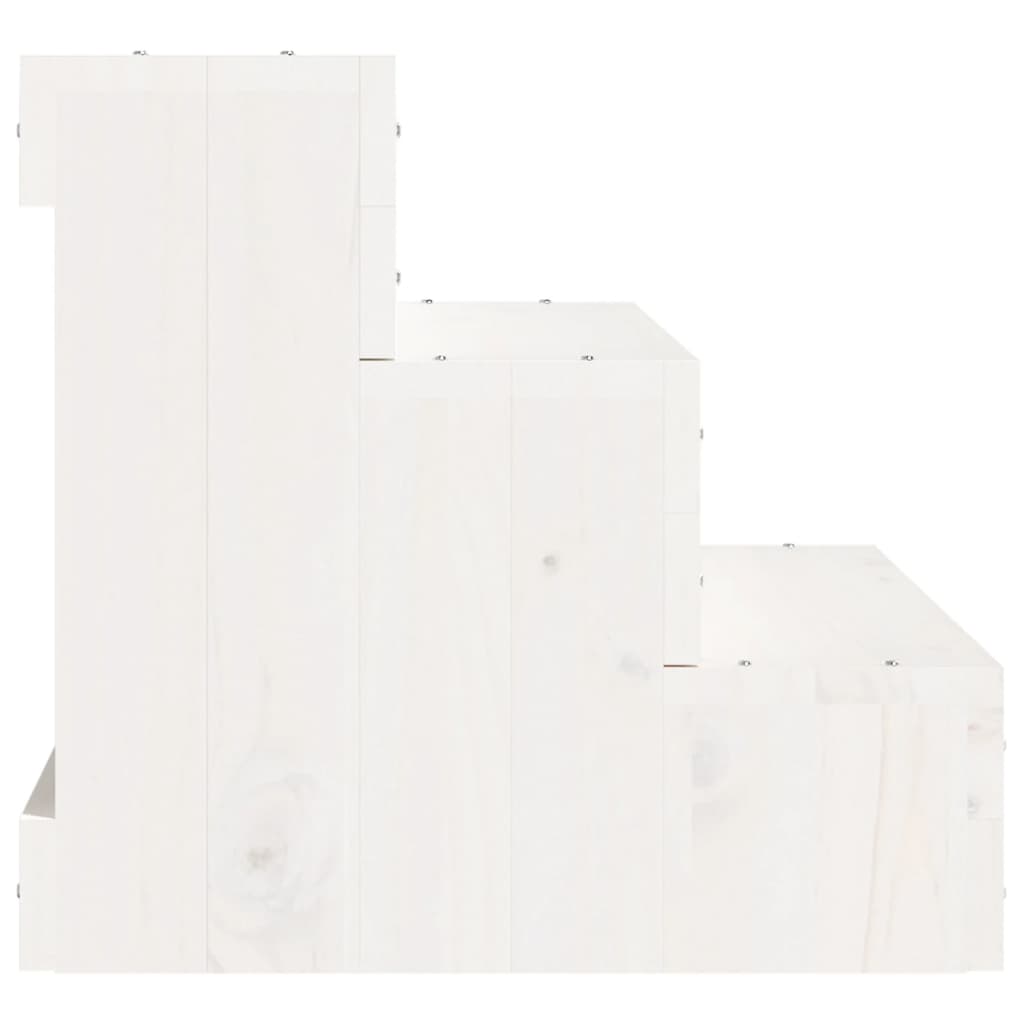 vidaXL Escalier pour animaux de compagnie Blanc 40x37,5x35 cm Bois pin