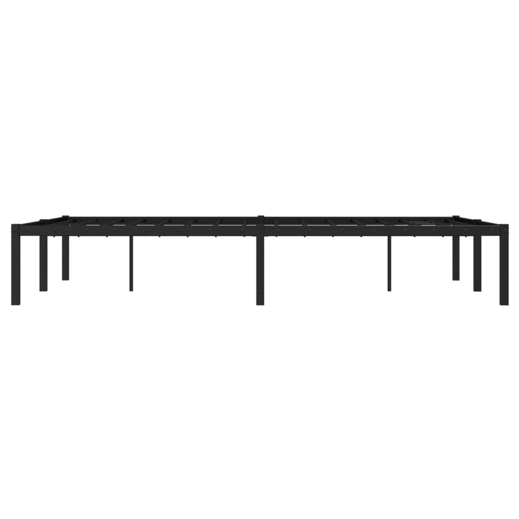 vidaXL Cadre de lit métal sans matelas noir 120x200 cm