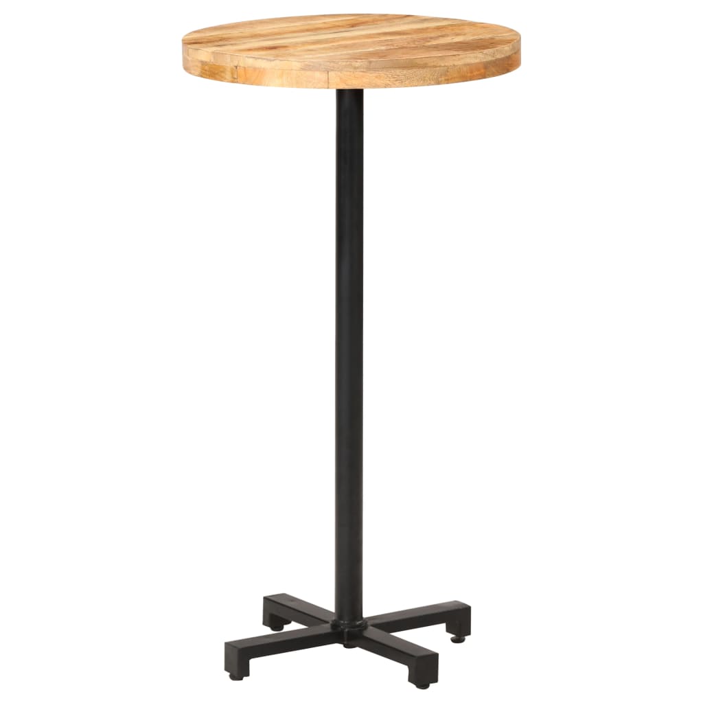 vidaXL Table de bar Ronde Ø60x110 cm Bois de manguier brut