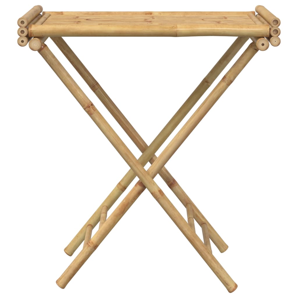 vidaXL Table à plateau pliante 70,5x42,5x80 cm bambou