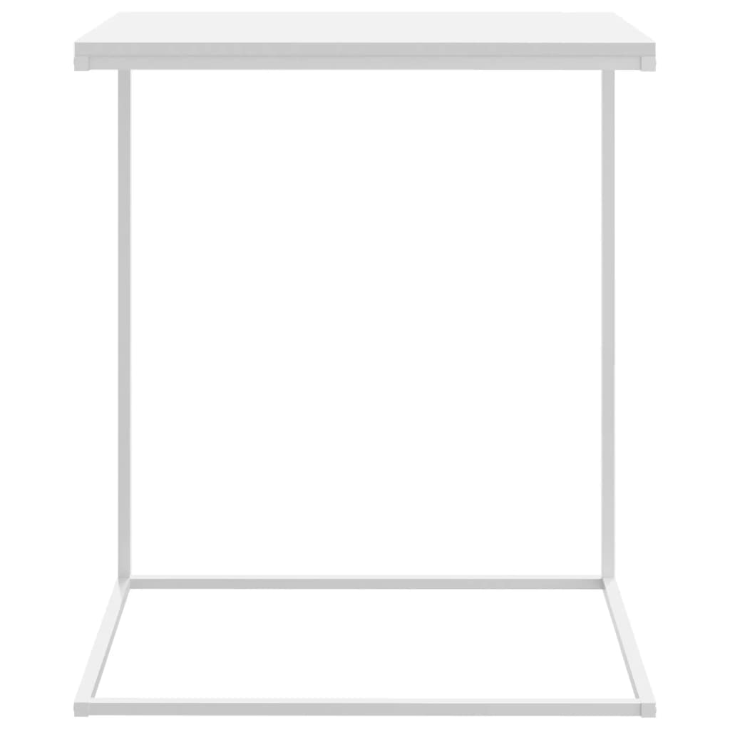 vidaXL Table d'appoint Blanc 55x35x66 cm Bois d'ingénierie