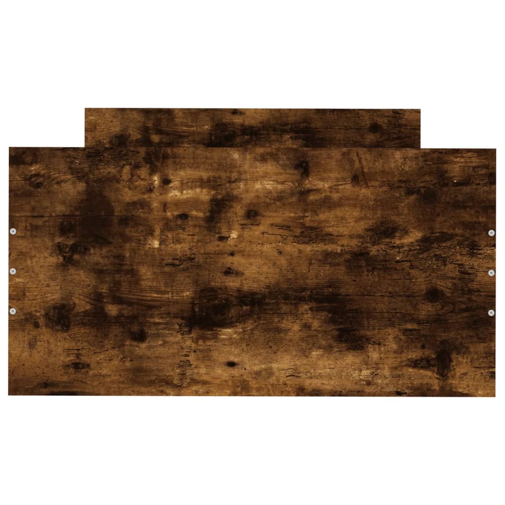 vidaXL Cadre de lit chêne fumé 75x190 cm petit simple bois ingénierie