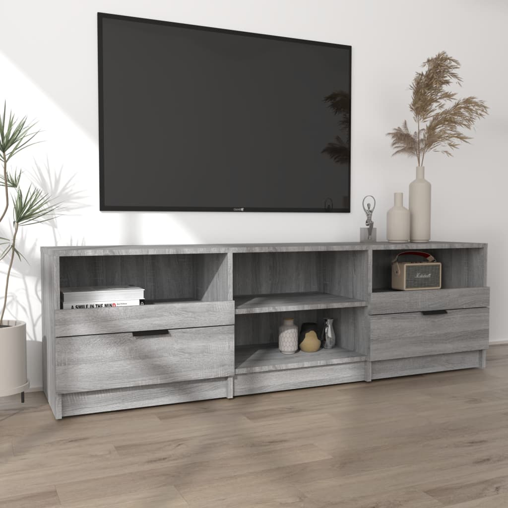 vidaXL Meuble TV Sonoma gris 150x33,5x45 cm Bois d'ingénierie