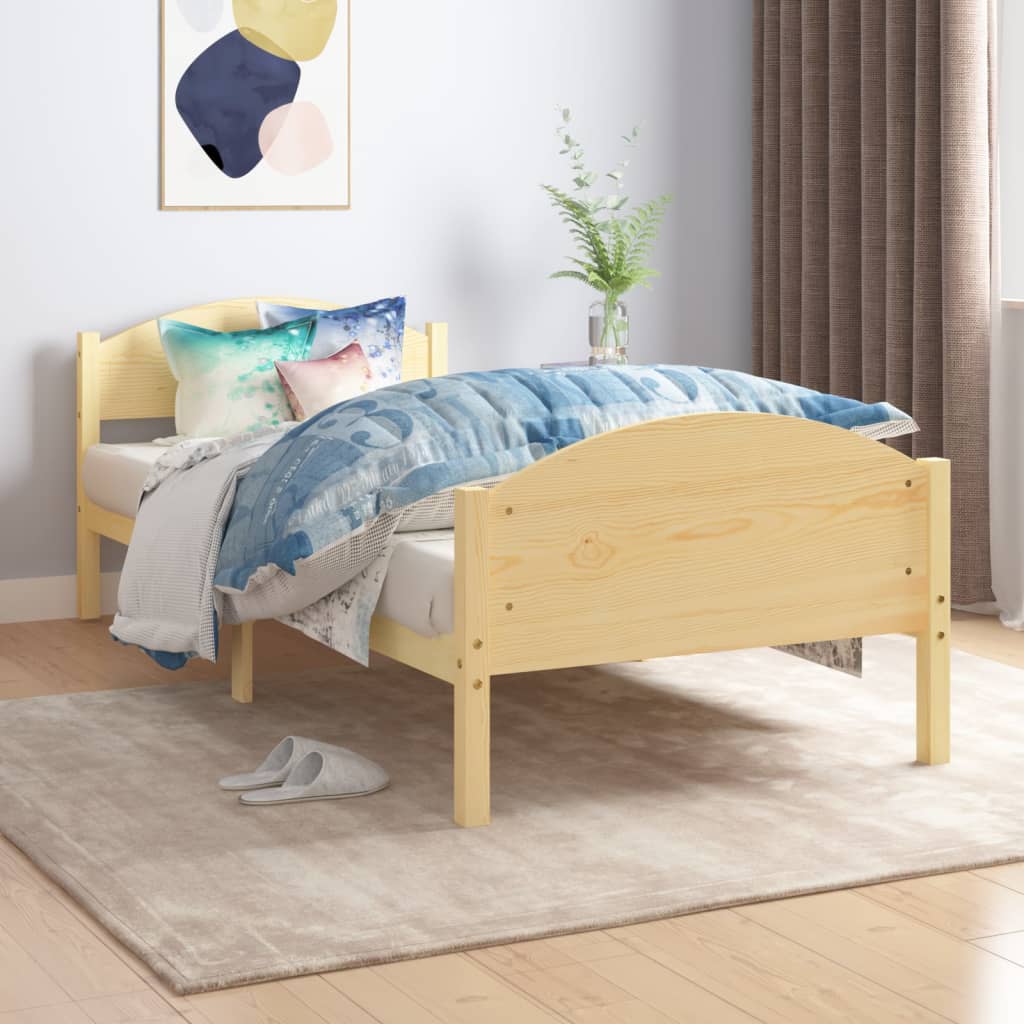 vidaXL Cadre de lit sans matelas bois massif de pin 100x200 cm