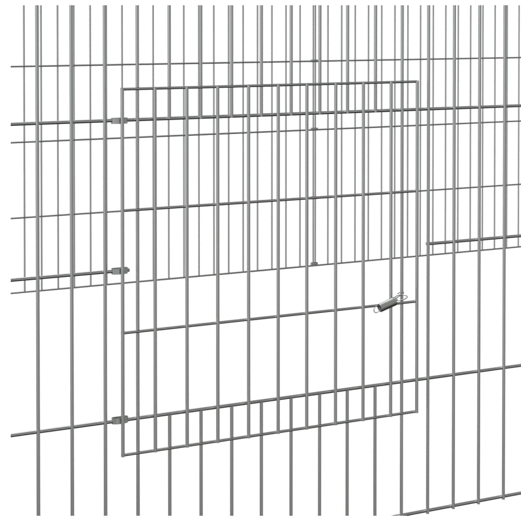 vidaXL Cage à lapin 5 panneaux 541x109x54 cm Fer galvanisé