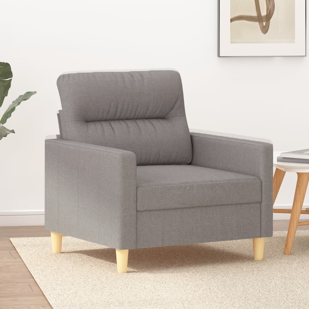 vidaXL Fauteuil Taupe 60 cm Tissu