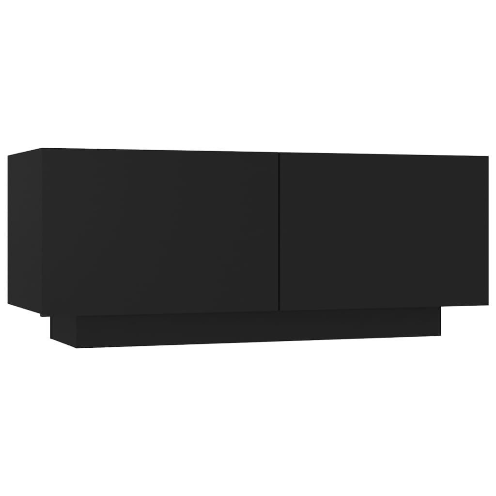 vidaXL Table de chevet noir 100x35x40 cm bois d'ingénierie