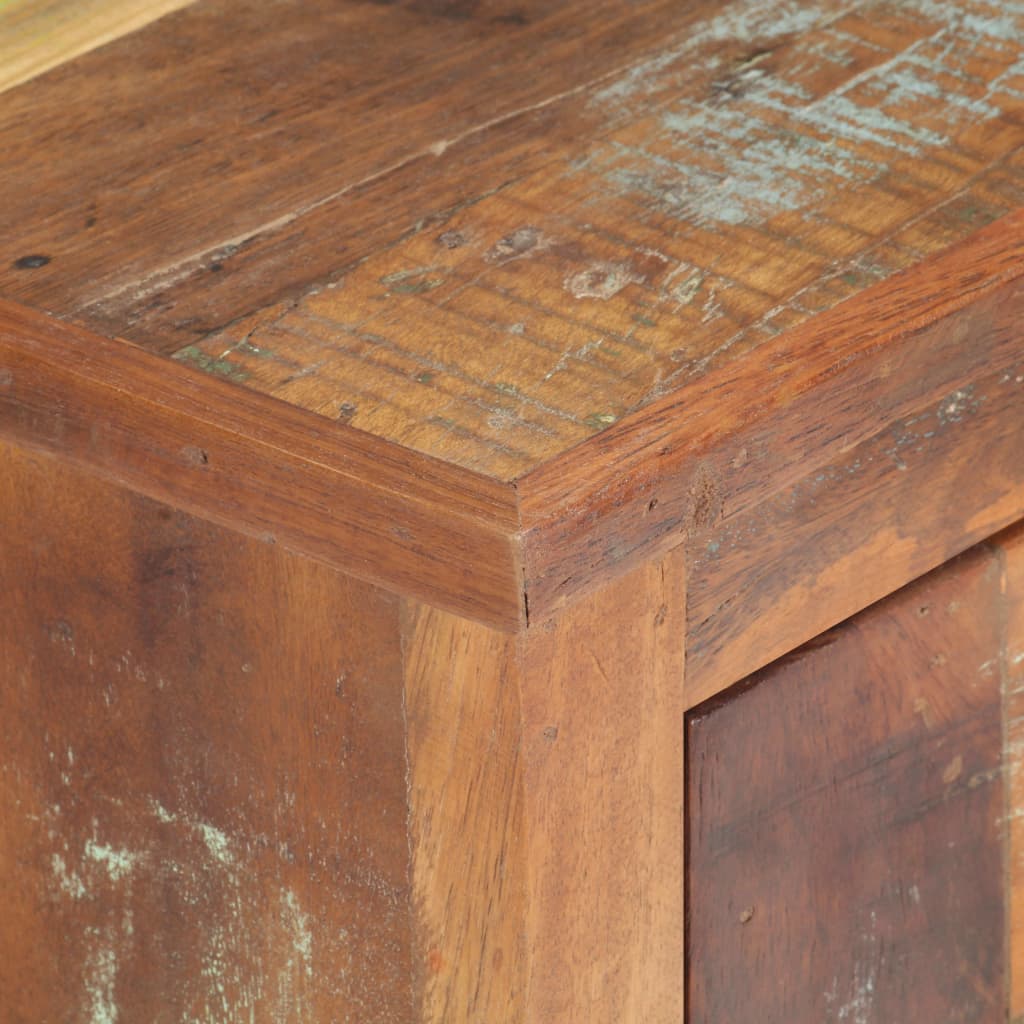 vidaXL Table de chevet avec revêtement Bouddha 40x30x50cm Bois recyclé
