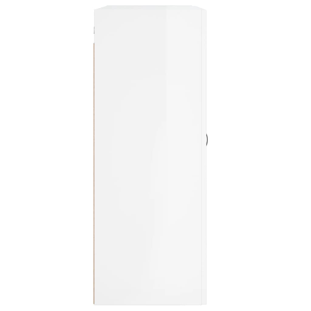 vidaXL Armoires murales 2 pcs blanc brillant bois d'ingénierie