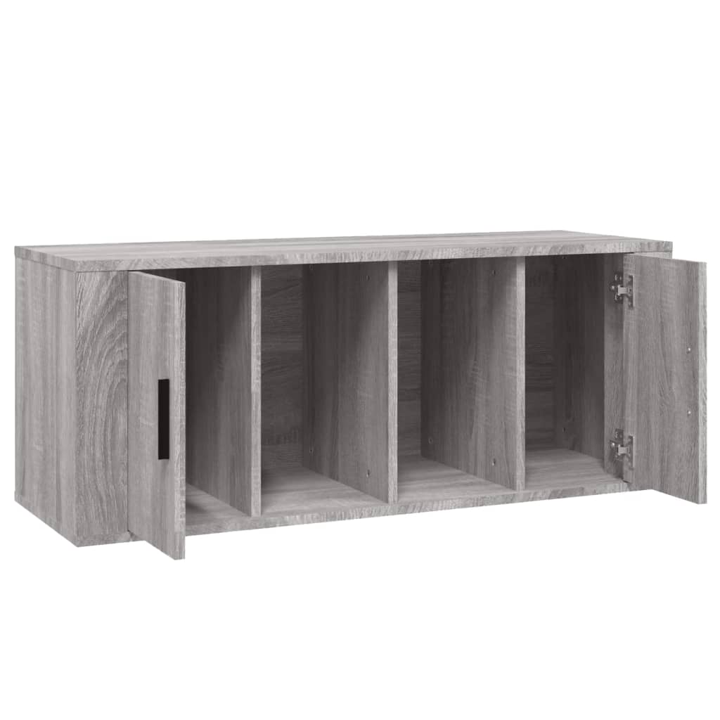 vidaXL Meuble TV Sonoma gris 100x35x40 cm Bois d'ingénierie