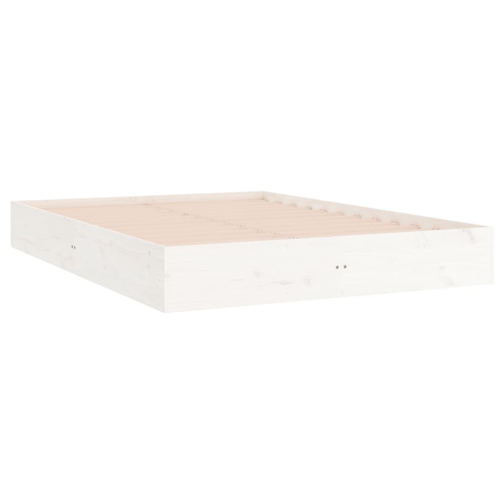 vidaXL Cadre de lit Blanc Bois massif 180x200 cm Super King