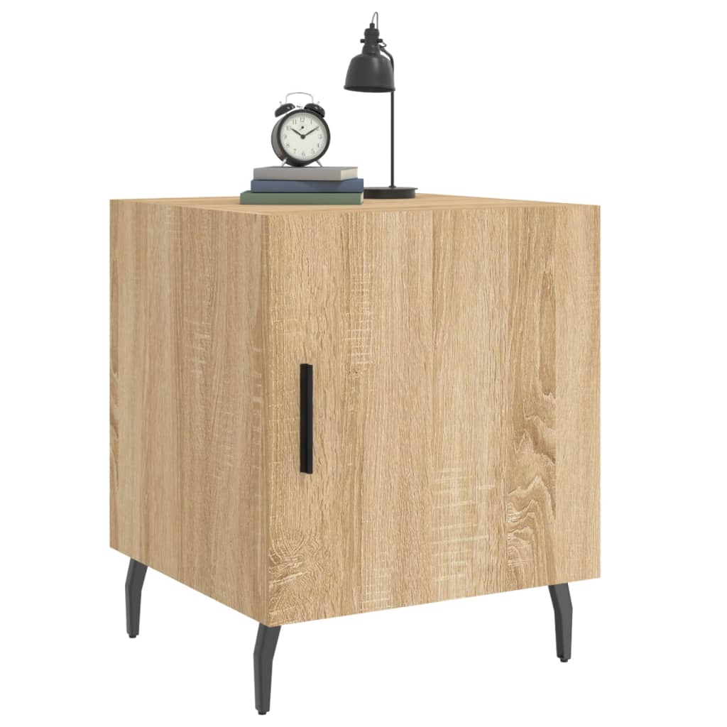 vidaXL Table de chevet chêne sonoma 40x40x50 cm bois d’ingénierie