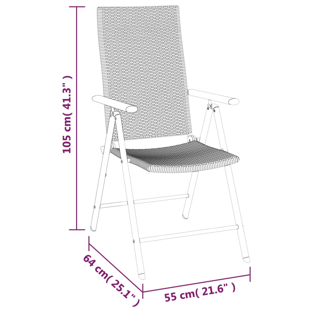 vidaXL Ensemble à manger de jardin 5 pcs Noir Résine tressée