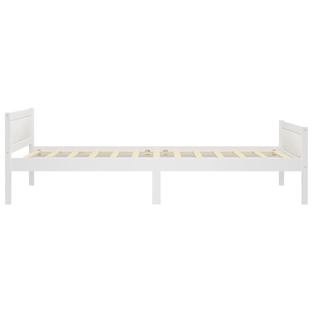 vidaXL Cadre de lit sans matelas bois massif de pin blanc 100x200 cm