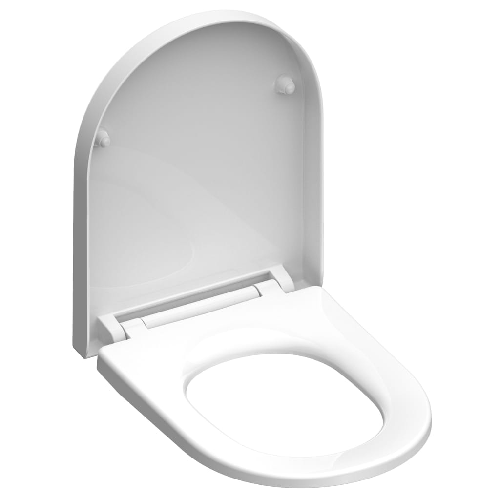 SCHÜTTE Siège de toilette Duroplast WHITE forme en D