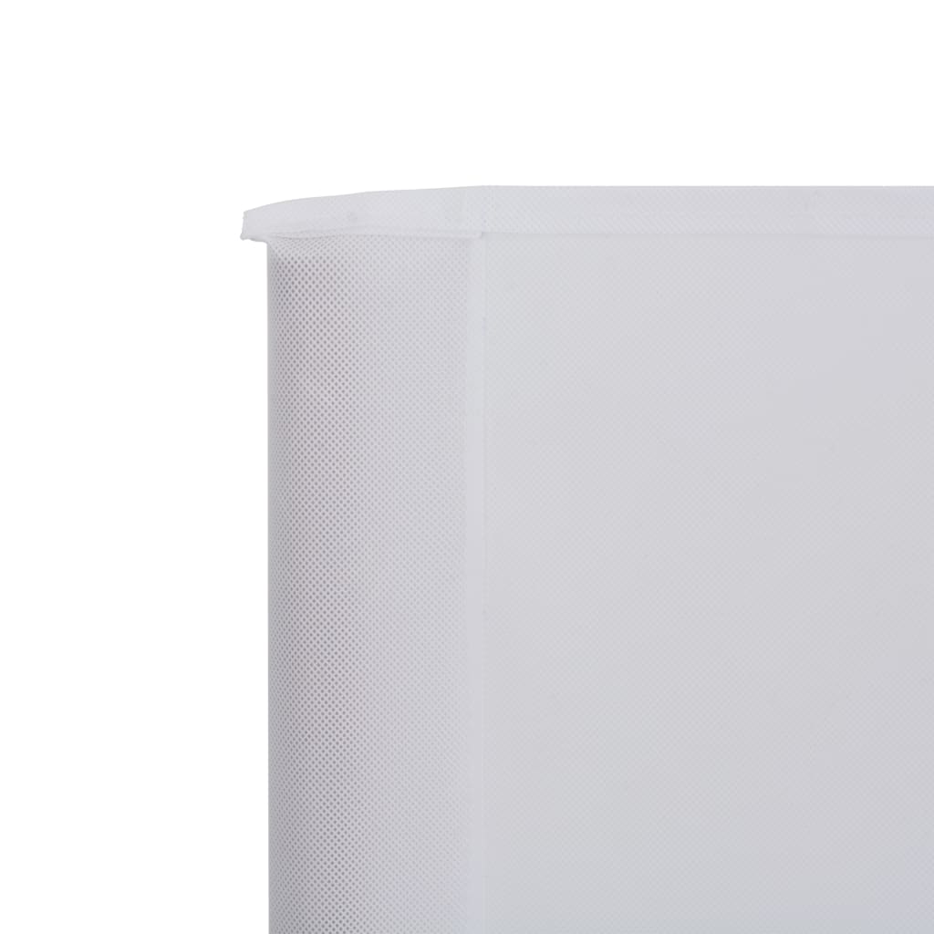 vidaXL Paravent 9 panneaux Tissu 1200 x 160 cm Blanc sable