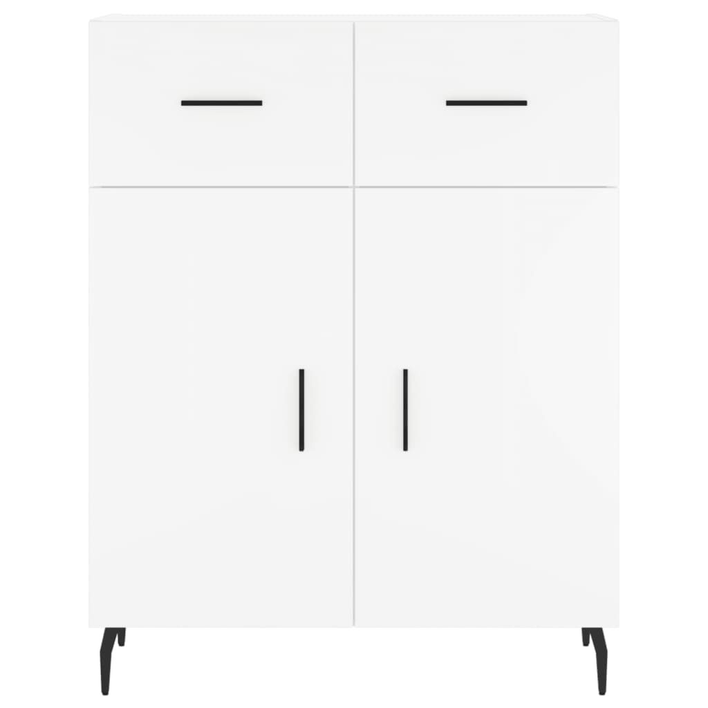 vidaXL Buffet haut Blanc 69,5x34x180 cm Bois d'ingénierie