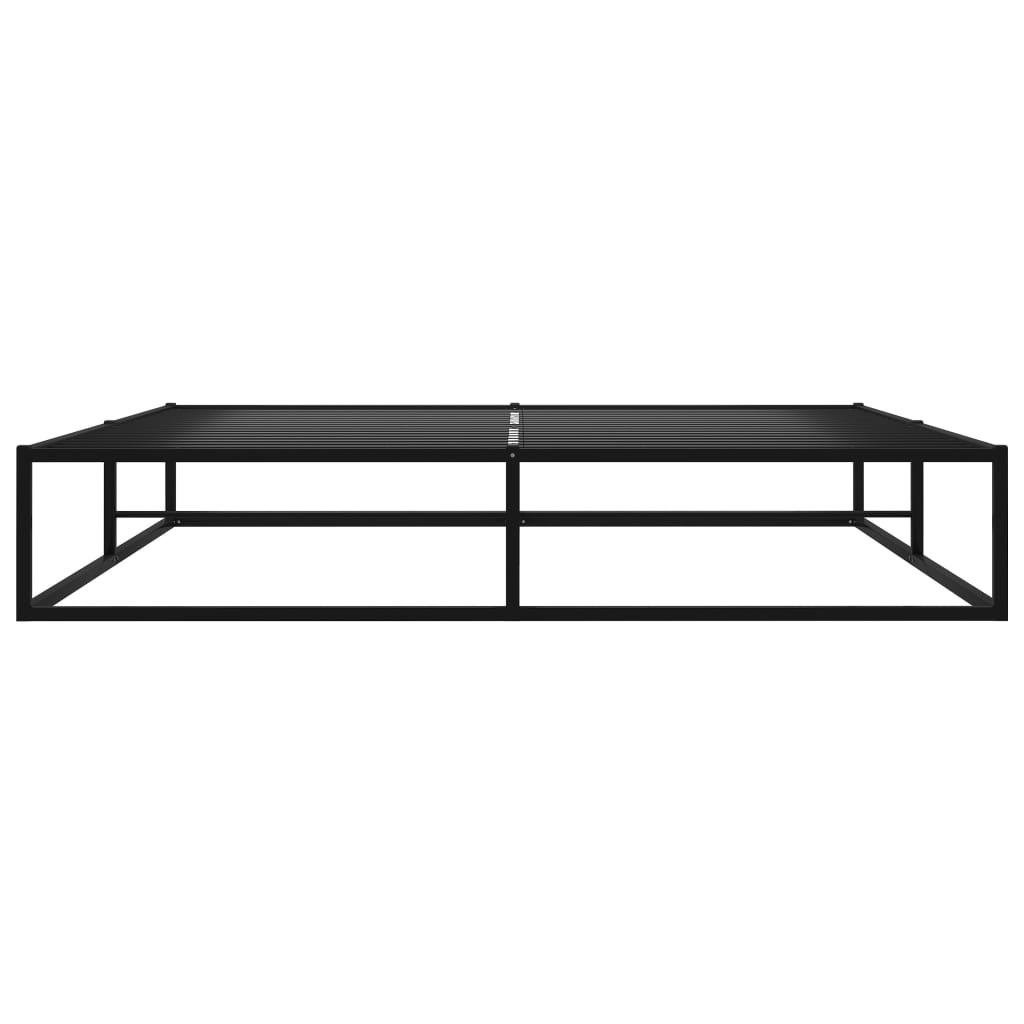 vidaXL Cadre de lit sans matelas noir métal 180x200 cm