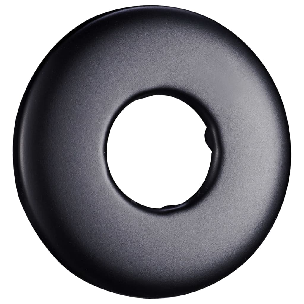 vidaXL Bras de support de douche Rond Acier inoxydable 201 Noir 40 cm