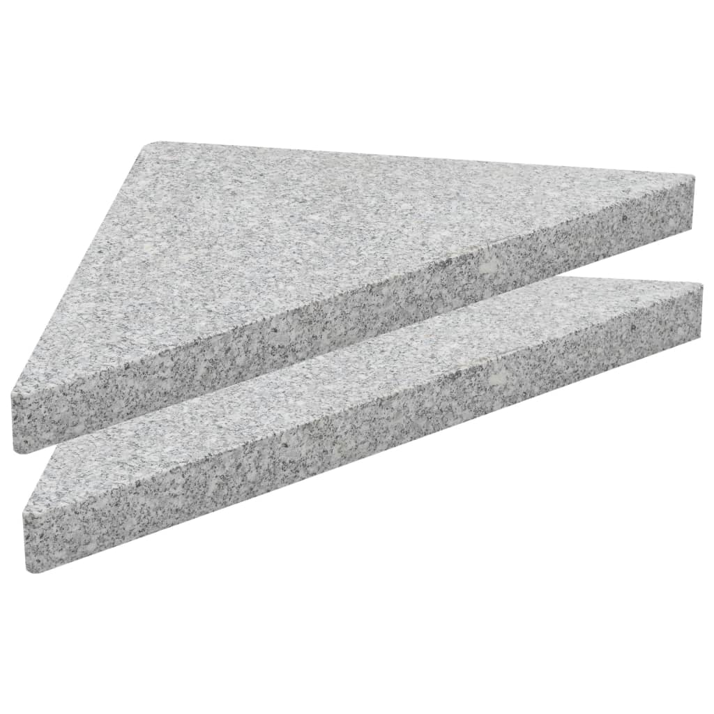 vidaXL Plaque de poids triangulaire pour parasol Granit 15 kg Gris