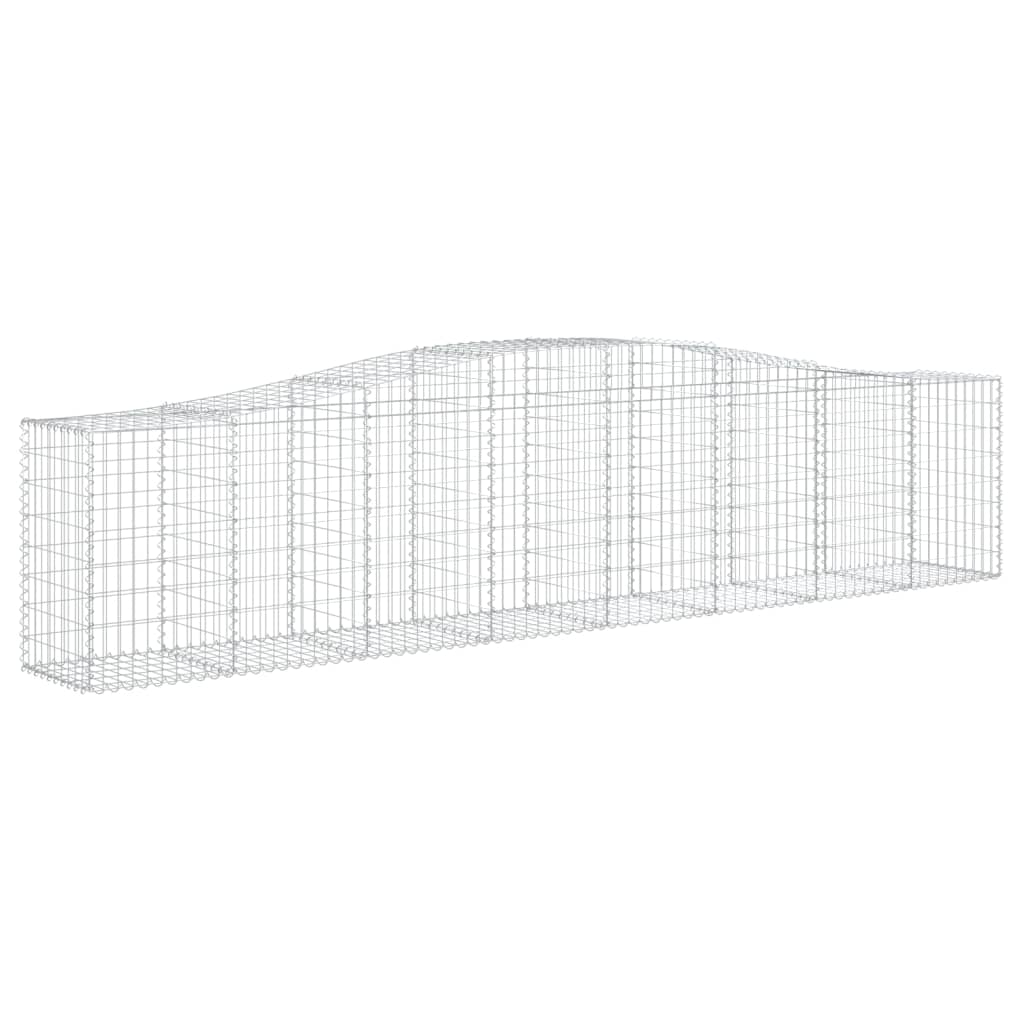 vidaXL Paniers à gabions arqués 5 pcs 400x50x80/100 cm Fer galvanisé