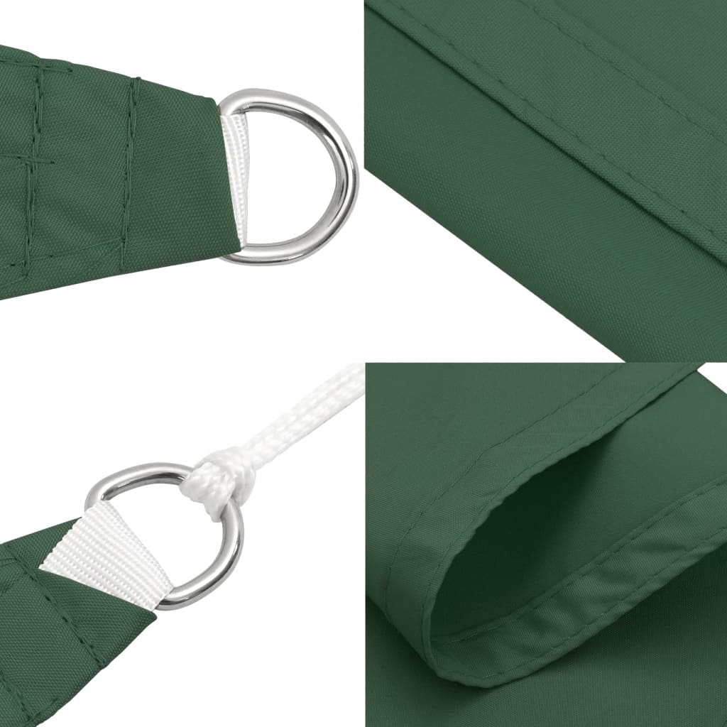vidaXL Voile de parasol tissu oxford rectangulaire 4x6 m vert foncé