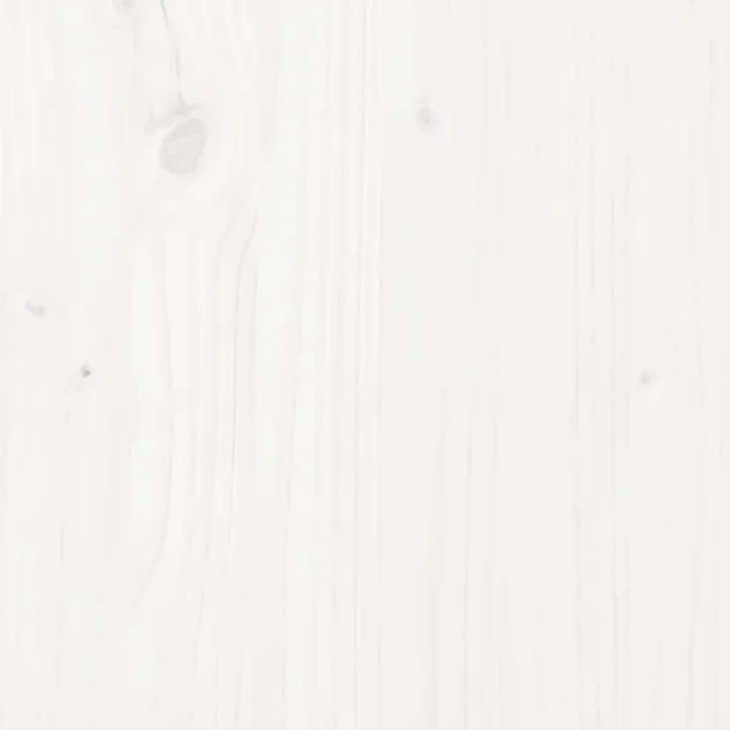 vidaXL Table de chevet Blanc 40x35x50 cm Bois de pin solide