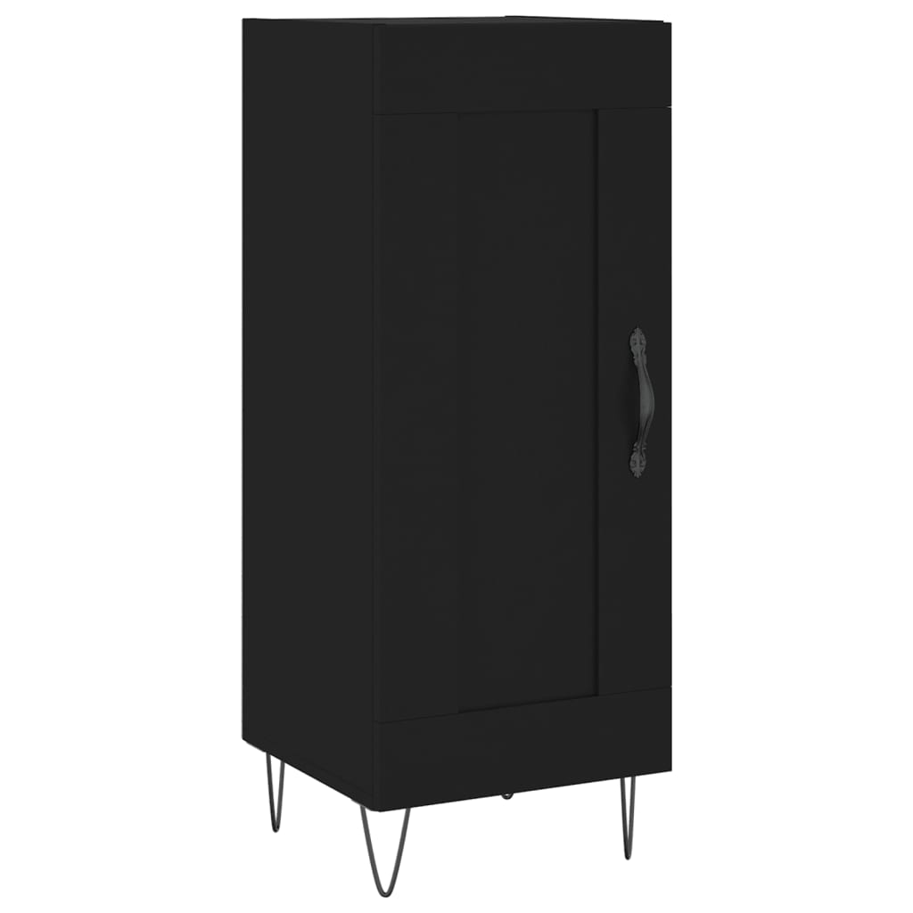 vidaXL Buffet haut Noir 34,5x34x180 cm Bois d'ingénierie