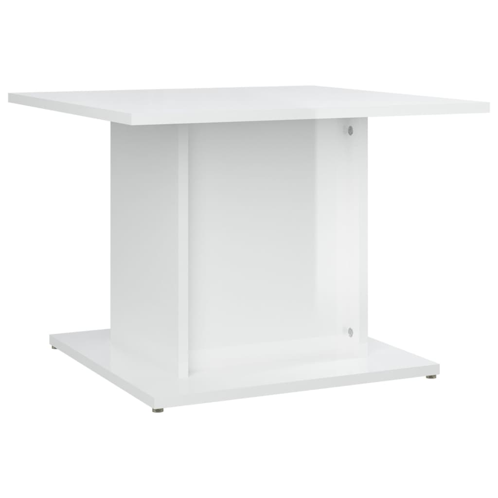 vidaXL Table basse Blanc brillant 55,5x55,5x40 cm Aggloméré